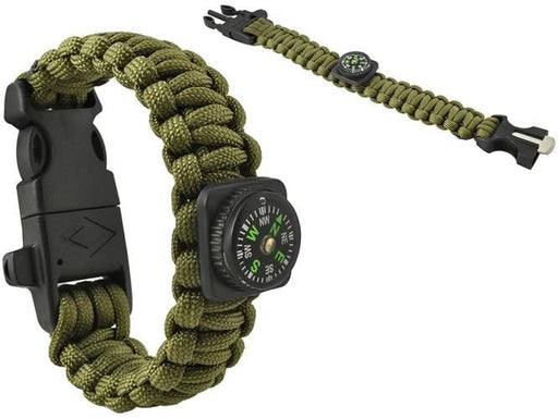 SURVIVAL Armband mit Zubehör - grün