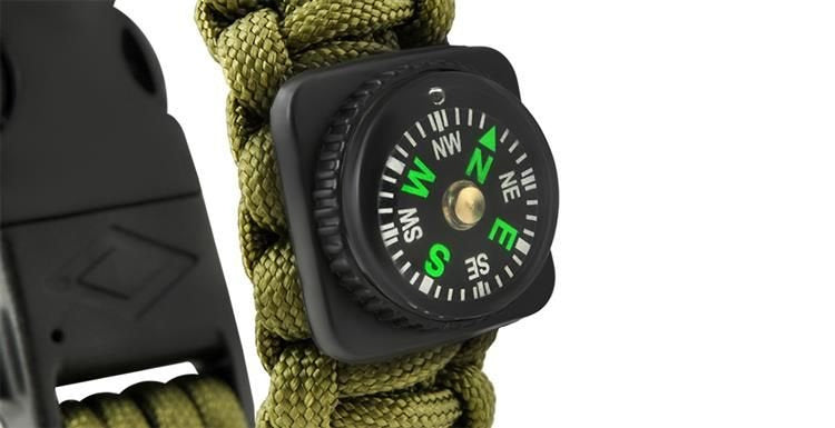 SURVIVAL Armband mit Zubehör - grün