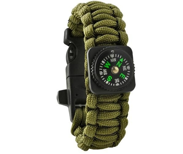 SURVIVAL Armband mit Zubehör - grün