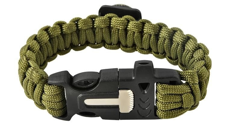SURVIVAL Armband mit Zubehör - grün