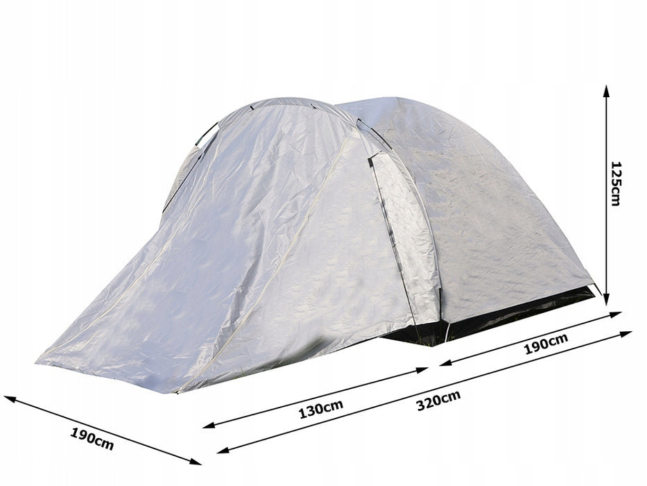 Tourenzelt Trio 3-Personen in Grau